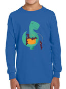 Dinosaur With Puppies T-shirt -Jay Fleck Designs