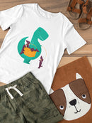 Dinosaur With Puppies T-shirt -Jay Fleck Designs