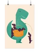 Dinosaur With Puppies Wall Art -Jay Fleck Designs