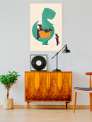 Dinosaur With Puppies Wall Art -Jay Fleck Designs