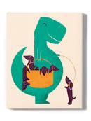 Dinosaur With Puppies Wall Art -Jay Fleck Designs