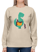 Dinosaur With Puppies Sweatshirt -Jay Fleck Designs