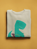 Dinosaur With Puppies Sweatshirt -Jay Fleck Designs