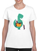 Dinosaur With Puppies T-shirt -Jay Fleck Designs