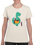Dinosaur With Puppies T-shirt -Jay Fleck Designs