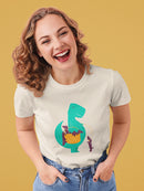 Dinosaur With Puppies T-shirt -Jay Fleck Designs
