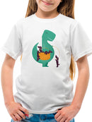 Dinosaur With Puppies T-shirt -Jay Fleck Designs