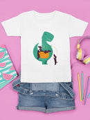 Dinosaur With Puppies T-shirt -Jay Fleck Designs