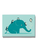 Elephant With Penguins Wall Art -Jay Fleck Designs