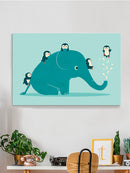 Elephant With Penguins Wall Art -Jay Fleck Designs