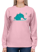Elephant With Penguins Hoodie -Jay Fleck Designs