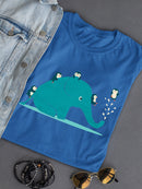 Elephant With Penguins T-shirt -Jay Fleck Designs