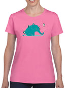 Elephant With Penguins T-shirt -Jay Fleck Designs