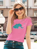 Elephant With Penguins T-shirt -Jay Fleck Designs