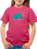 Elephant With Penguins T-shirt -Jay Fleck Designs