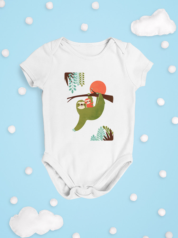 Momma Sloth And Baby Bodysuit -Jay Fleck Designs