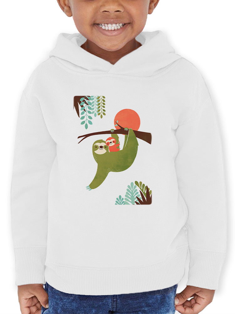 Momma Sloth And Baby Hoodie -Jay Fleck Designs