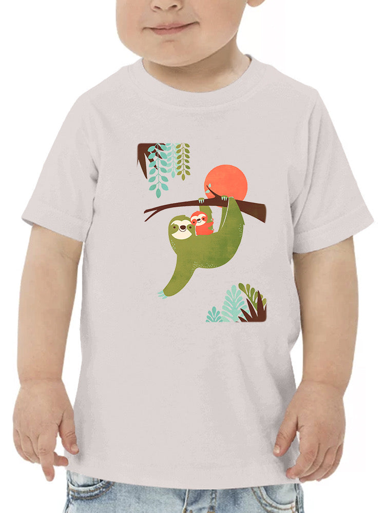 Momma Sloth And Baby T-shirt -Jay Fleck Designs