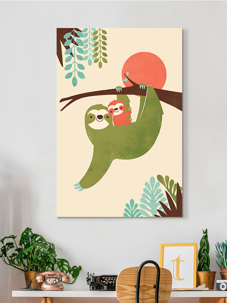 Momma Sloth And Baby Wall Art -Jay Fleck Designs
