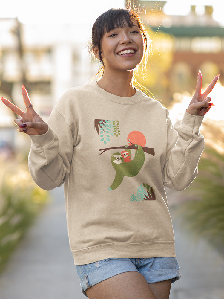 Momma Sloth And Baby Sweatshirt -Jay Fleck Designs