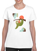 Momma Sloth And Baby T-shirt -Jay Fleck Designs