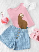 Hitchhiking Sloth T-shirt -Jay Fleck Designs