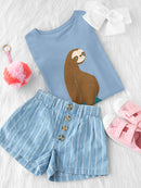 Hitchhiking Sloth T-shirt -Jay Fleck Designs