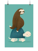 Hitchhiking Sloth Wall Art -Jay Fleck Designs