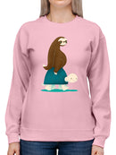 Hitchhiking Sloth Sweatshirt -Jay Fleck Designs