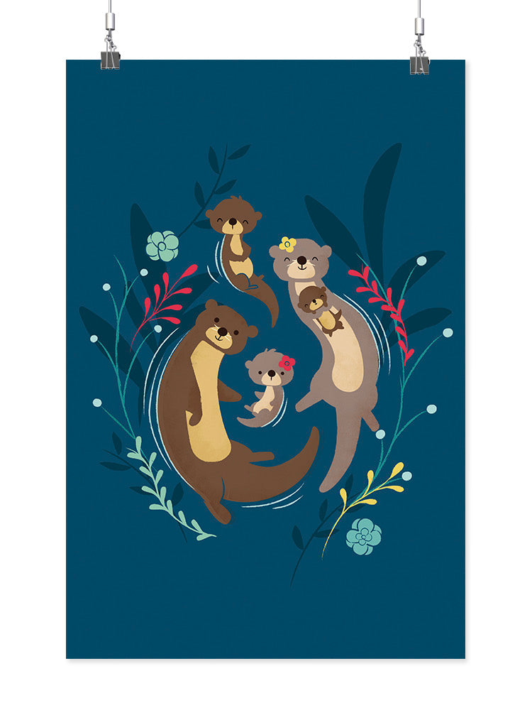 Otter Family Wall Art -Jay Fleck Designs