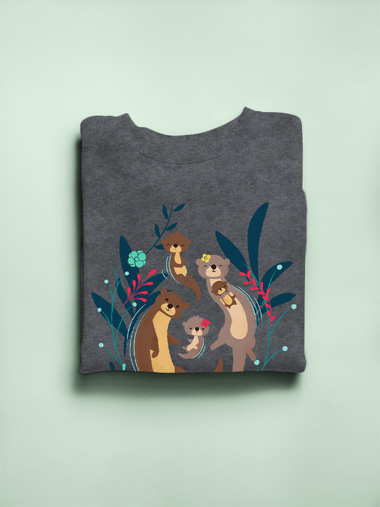 Otter Family Sweatshirt -Jay Fleck Designs