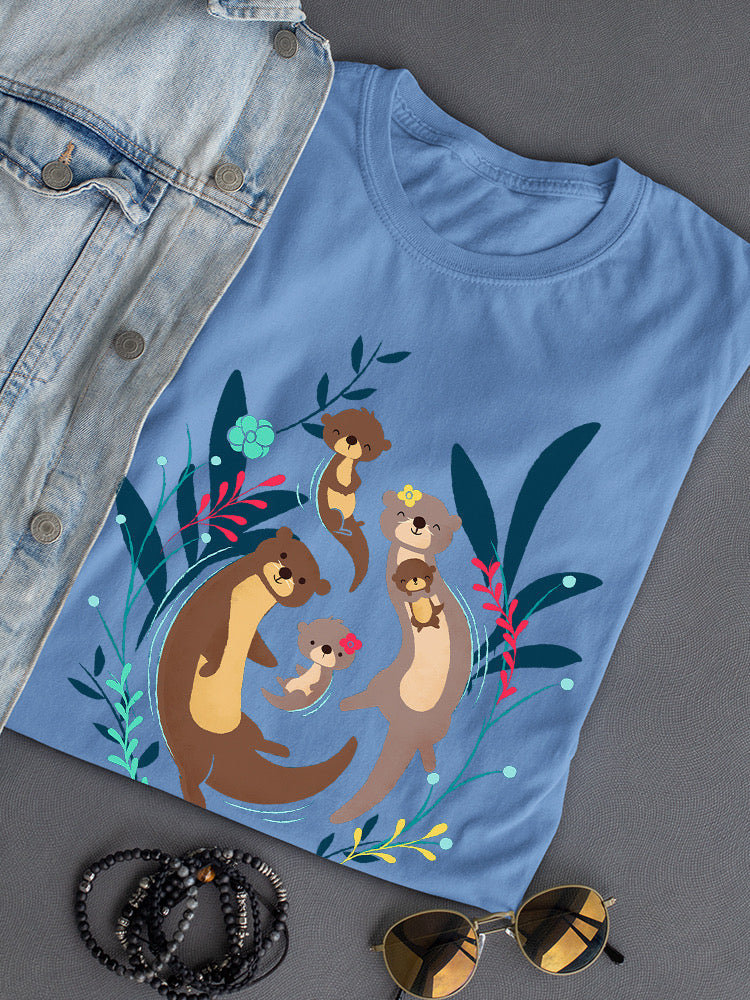 Otter Family T-shirt -Jay Fleck Designs