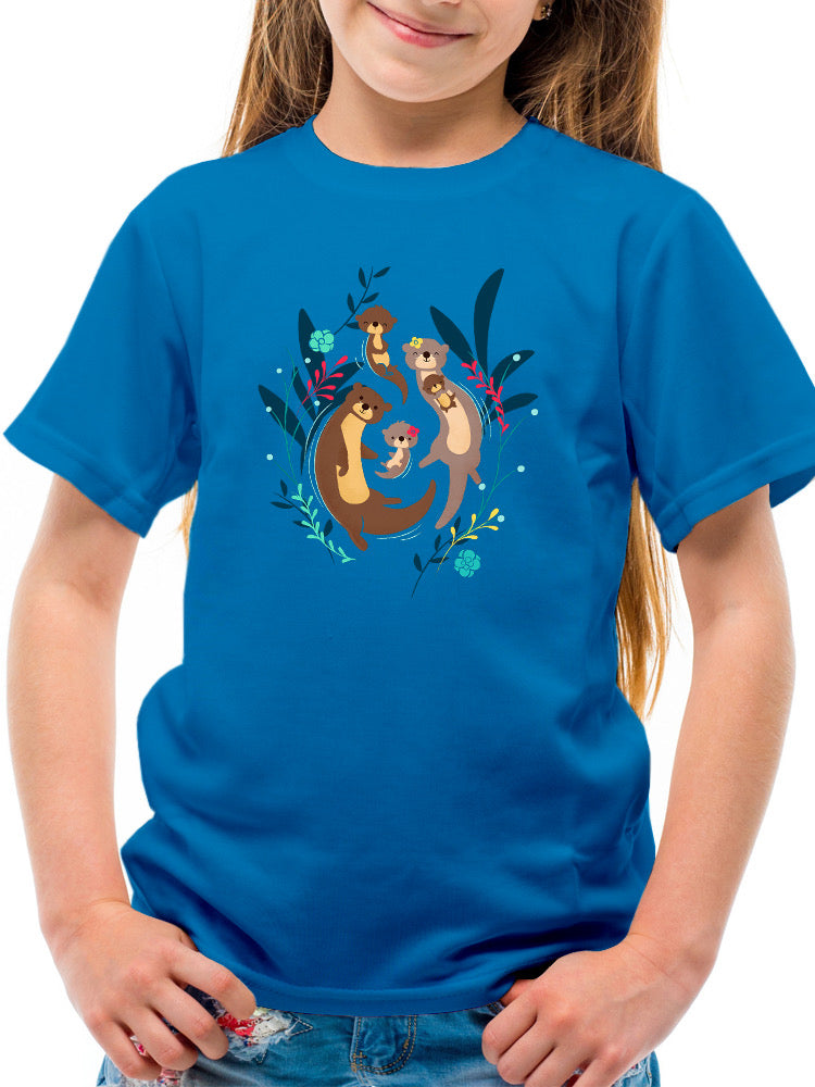 Otter Family T-shirt -Jay Fleck Designs