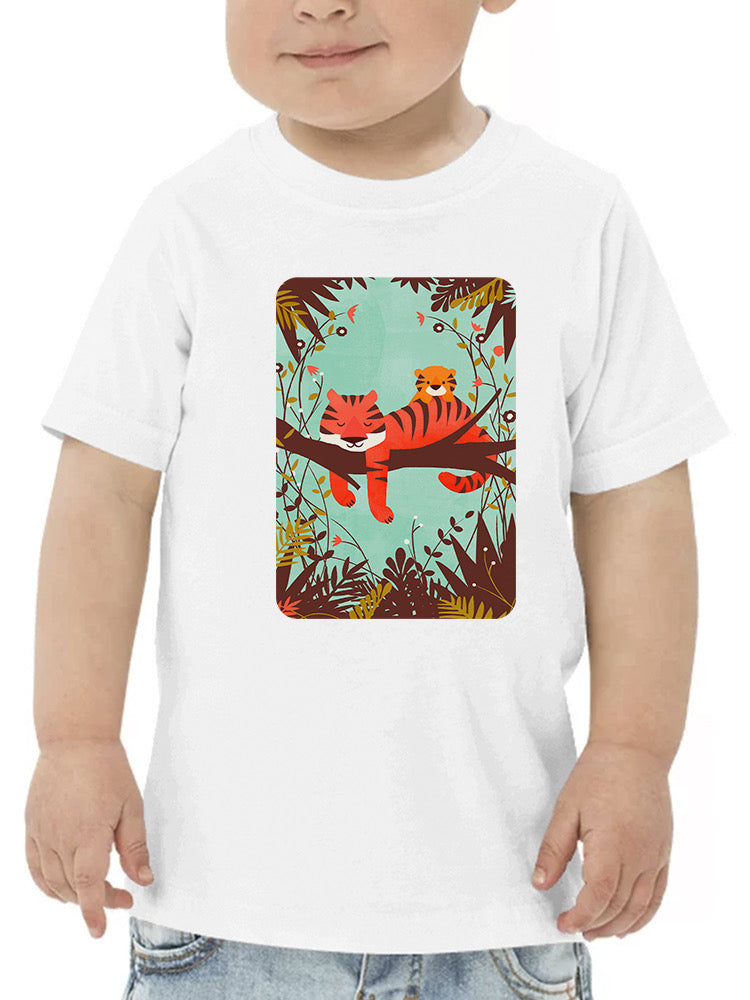 Sleeping Tiger Mom T-shirt -Jay Fleck Designs
