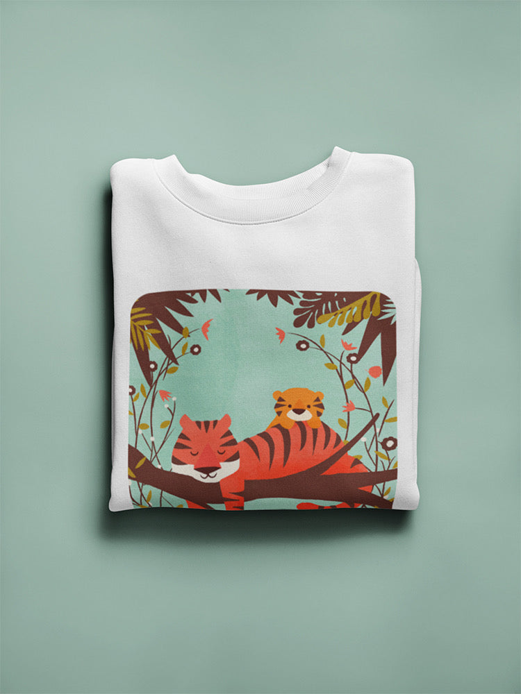 Sleeping Tiger Mom Sweatshirt -Jay Fleck Designs