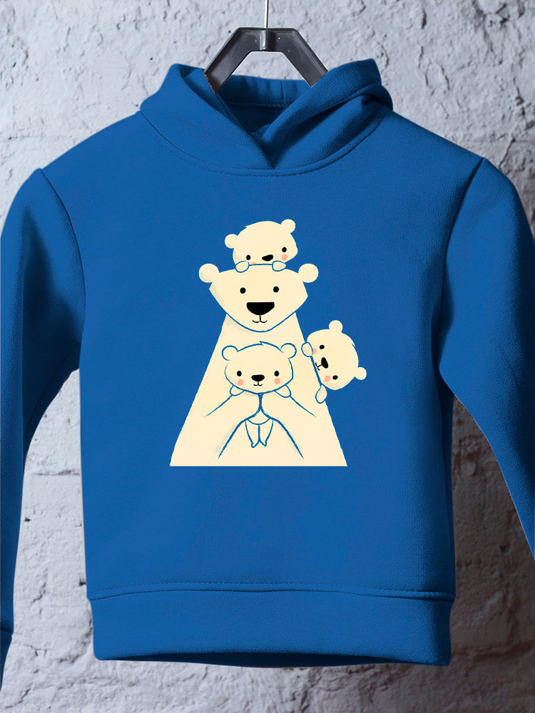 Polar Bear Family Hoodie -Jay Fleck Designs