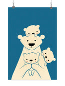 Polar Bear Family Wall Art -Jay Fleck Designs