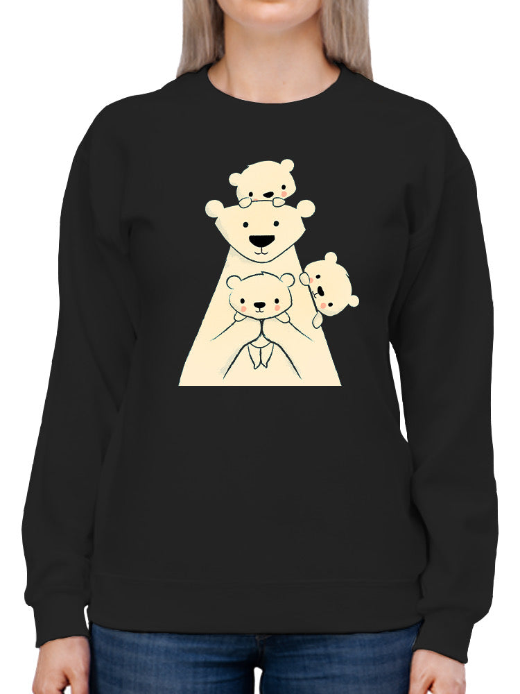 Polar Bear Family Sweatshirt -Jay Fleck Designs