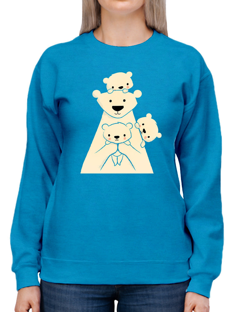 Polar Bear Family Sweatshirt -Jay Fleck Designs