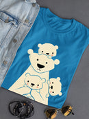 Polar Bear Family T-shirt -Jay Fleck Designs