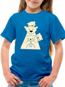 Polar Bear Family T-shirt -Jay Fleck Designs