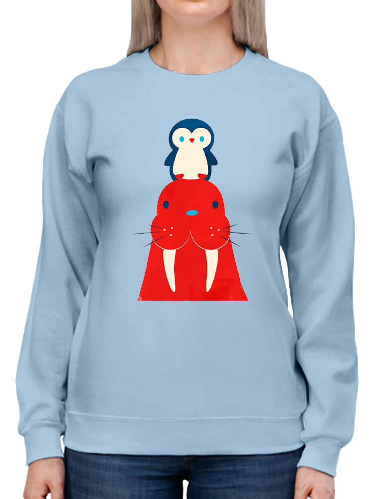 A Seal And A Penguin Sweatshirt -Jay Fleck Designs