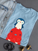 A Seal And A Penguin T-shirt -Jay Fleck Designs