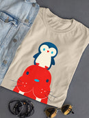 A Seal And A Penguin T-shirt -Jay Fleck Designs