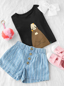 Bear And Bunny In Zen T-shirt -Jay Fleck Designs