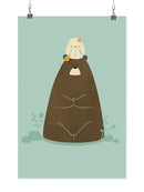 Bear And Bunny In Zen Wall Art -Jay Fleck Designs