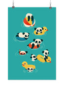 Panda Vacation Wall Art -Jay Fleck Designs