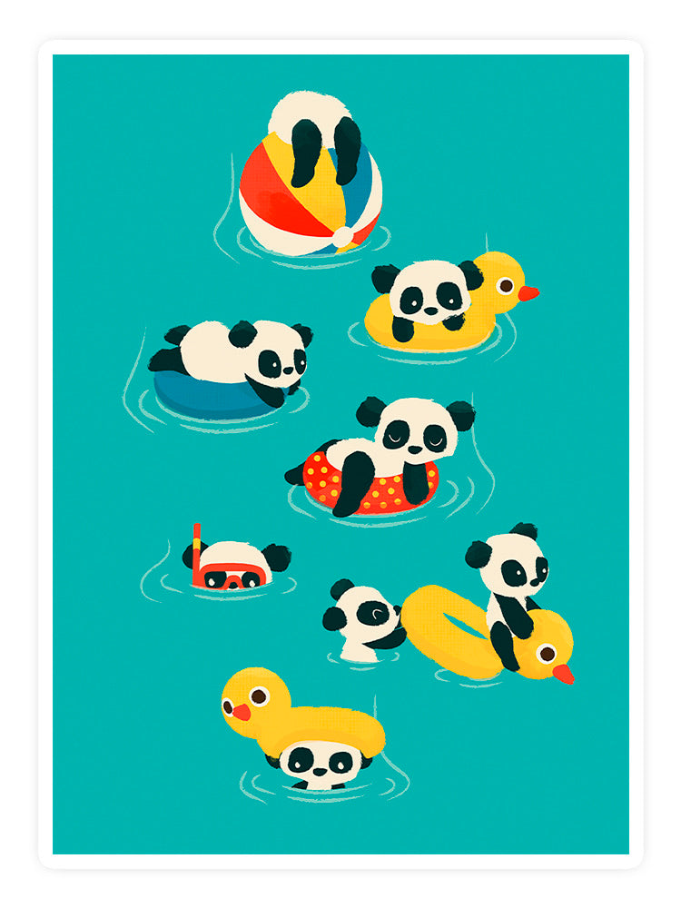 Panda Vacation Sticker -Jay Fleck Designs