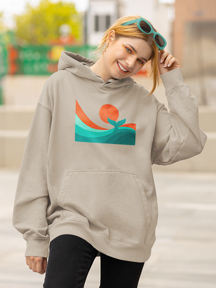 Whale Tail In The Sunset Hoodie -Jay Fleck Designs