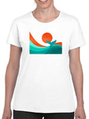 Whale Tail In The Sunset T-shirt -Jay Fleck Designs